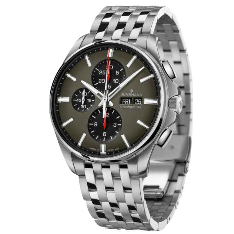 JUNGHANS - MEISTER S CHRONOSCOPE ENGLISH DATE WATCH 027/4023.45