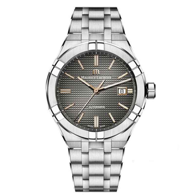 MAURICE LACROIX -AIKON AUTOMATIC  42MM BLACK DIAL WATCH AI6008-SS002-331-1