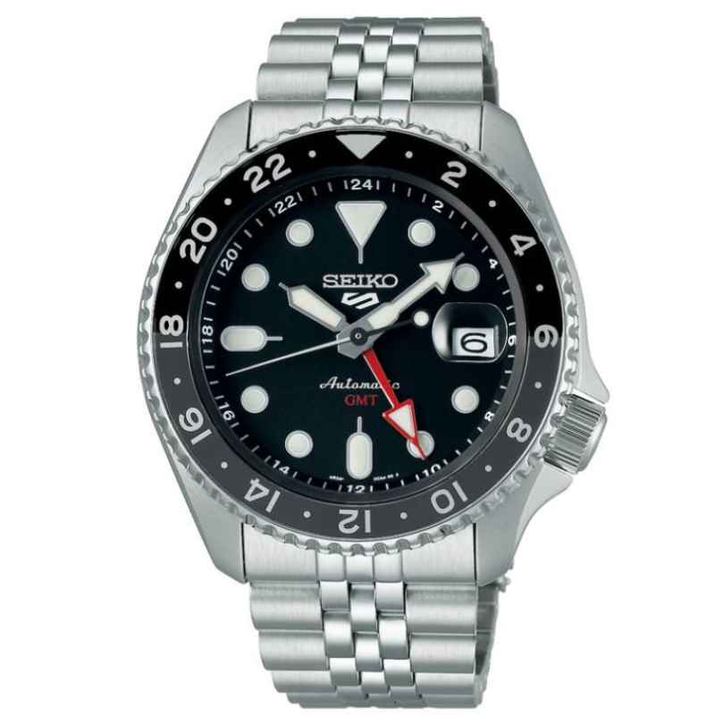 SEIKO - 5 AUTOMATIQUE GMT ACIER BLACK GRAPE SSK001K1