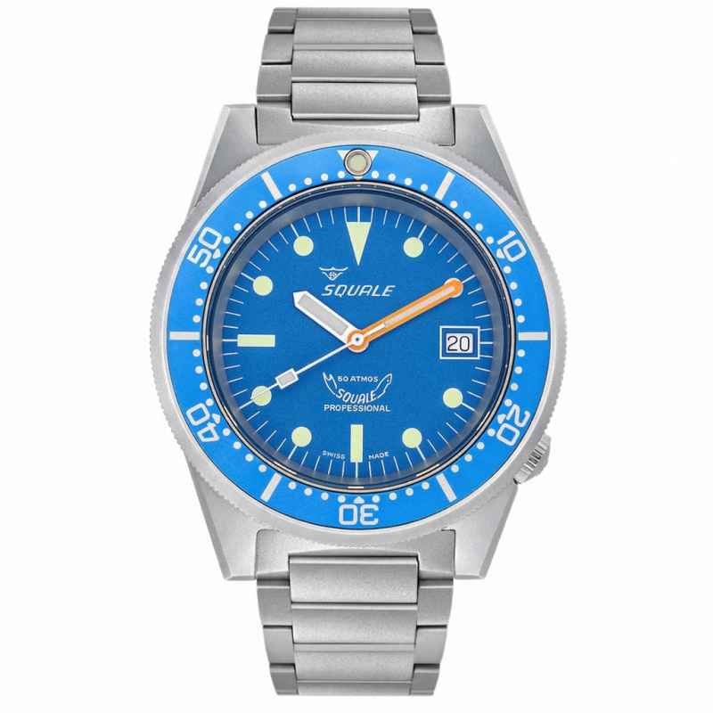 SQUALE - 1521 BLUE BLASTED BRACELET WATCH 1521BLUEBL.SQ20B