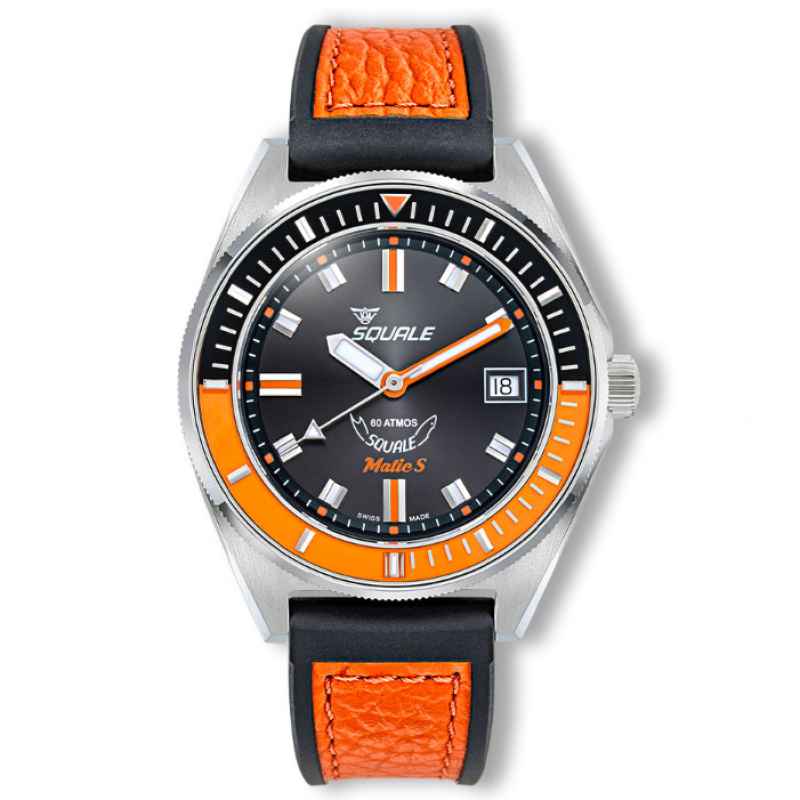 Squale - Matic S Orange Hydroleather Watch