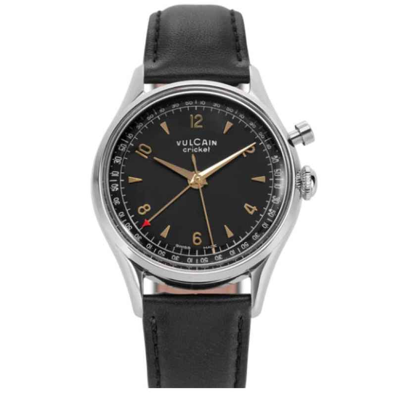 VULCAIN - CRICKET TRADITION 36 MM BLACK &amp; GOLD WATCH