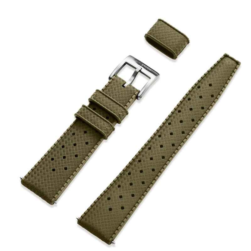 WOLBROOK - GREEN TROPIC RUBBER STRAP