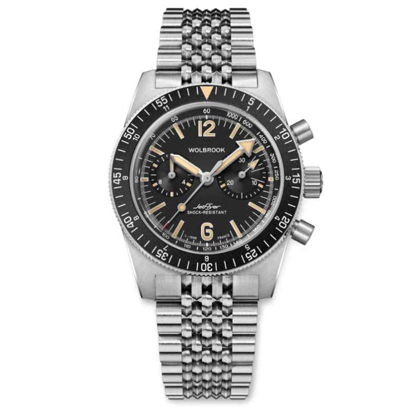 WOLBROOK - JETFLYER AUTOMATIC CHRONOGRAPH VINTAGE DIAL WITH BRACELET WATCH