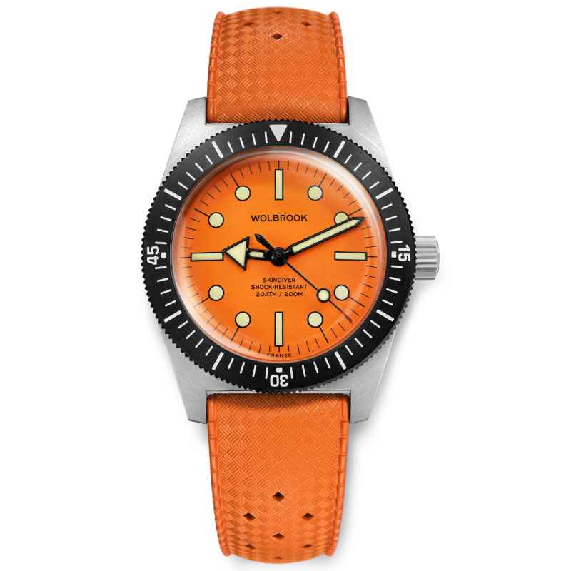 WOLBROOK - SKINDIVER 38 AUTOMATIC WATCH 25-SA38-006-RB1-ORA-STL-LE1