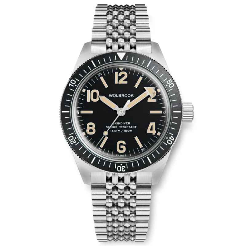 WOLBROOK - SKINDIVER AUTOMATIC BRACELET WATCH 22-SA-003-BOR-STL