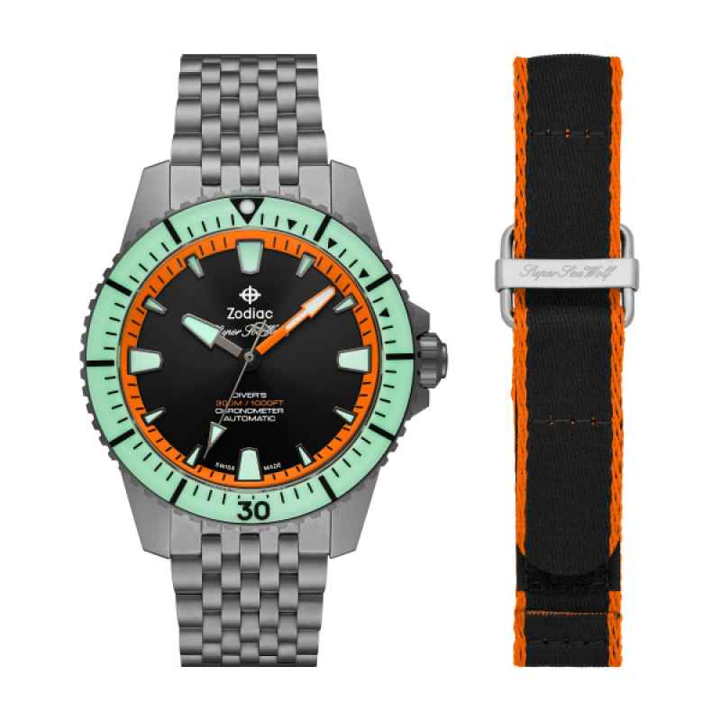 ZODIAC - SUPER SEA WOLF PRO-DIVER TITANIUM ZO3550 WATCH