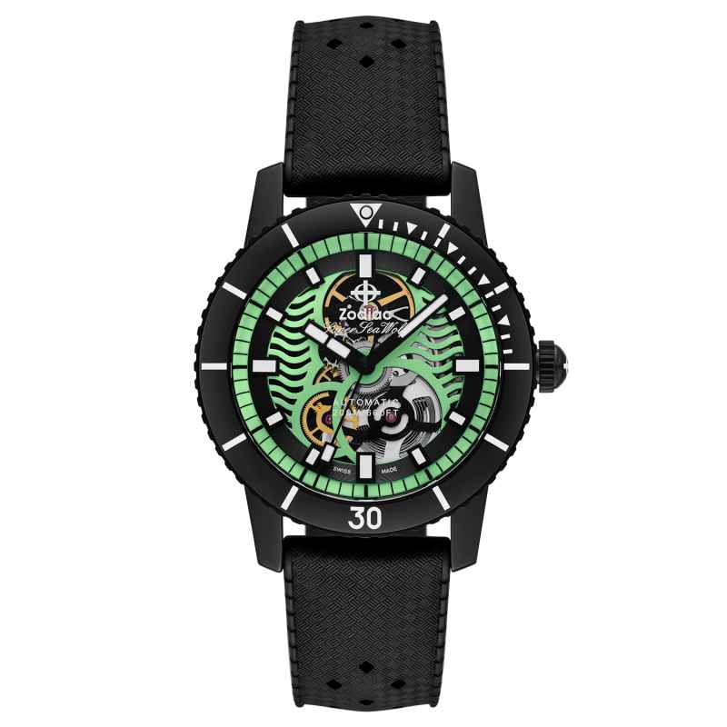 ZODIAC - SUPER SEA WOLF SKELETON NIGHT DIVER ZO9318 WATCH