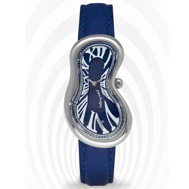 EXAEQUO - OROLOGIO MELTING SILVER BLUE