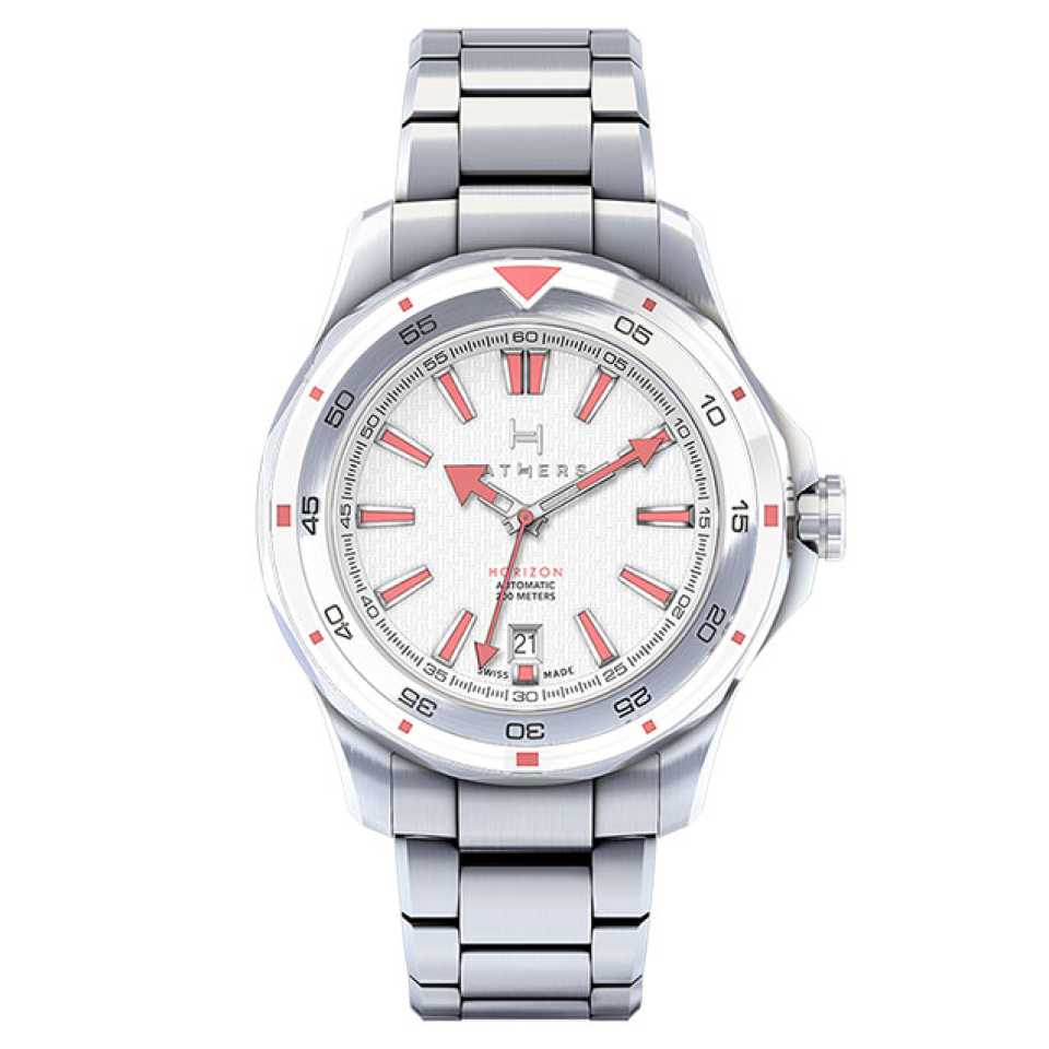 FATHERS - DIVER HORIZON SILVER ROSE STEEL BRACELET WATCH