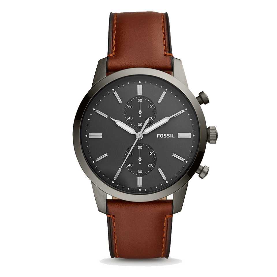 FOSSIL - OROLOGIO CRONOGRAFO TOWNSMAN IN PELLE