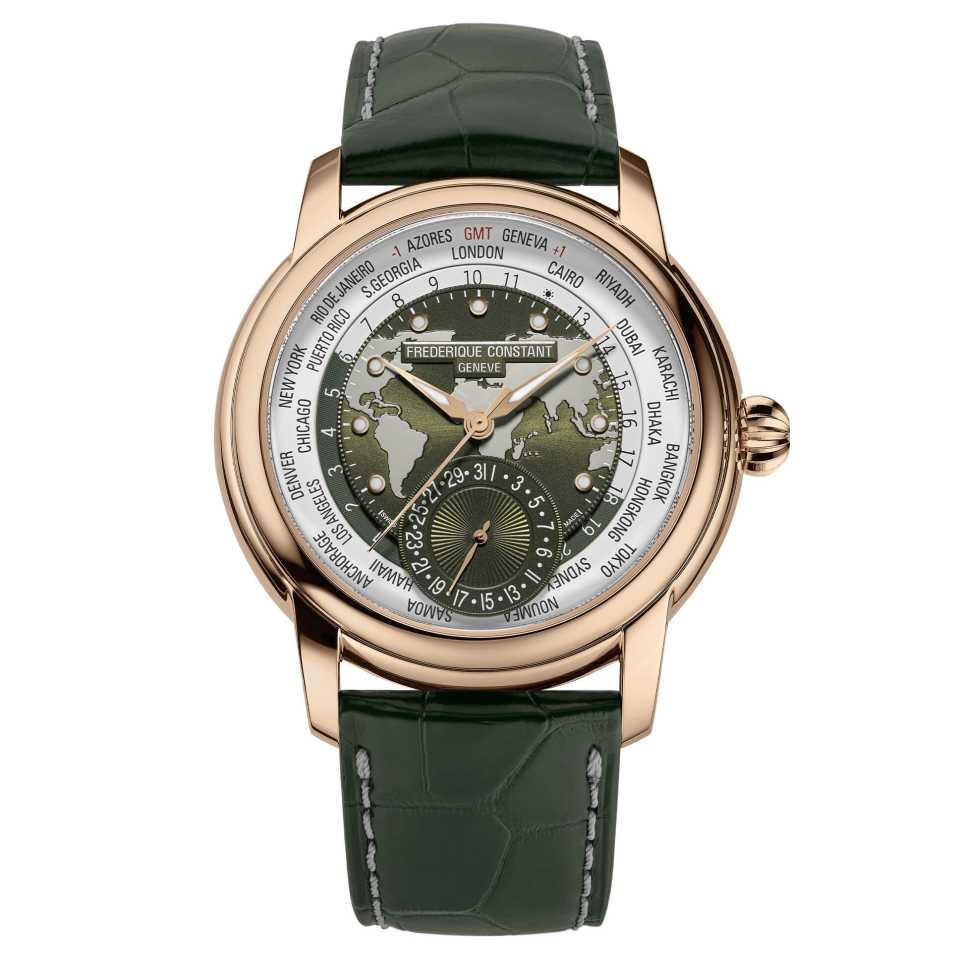 FREDERIQUE CONSTANT - OROLOGIO MANUFACTURE CLASSIC WORLDTIMER FC-718KWWM4H9