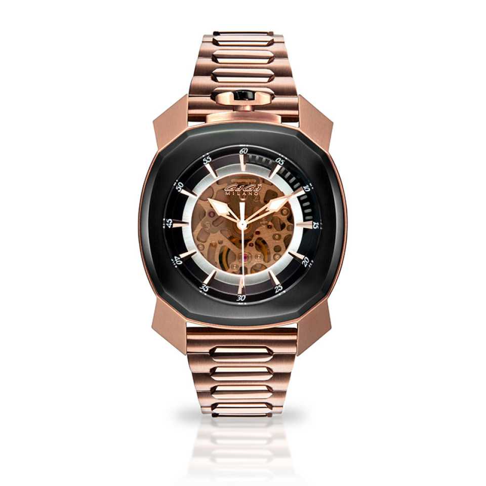 GAGA' MILANO - OROLOGIO FRAME ONE - PLACCATO ORO ROSA AUTOMATICO