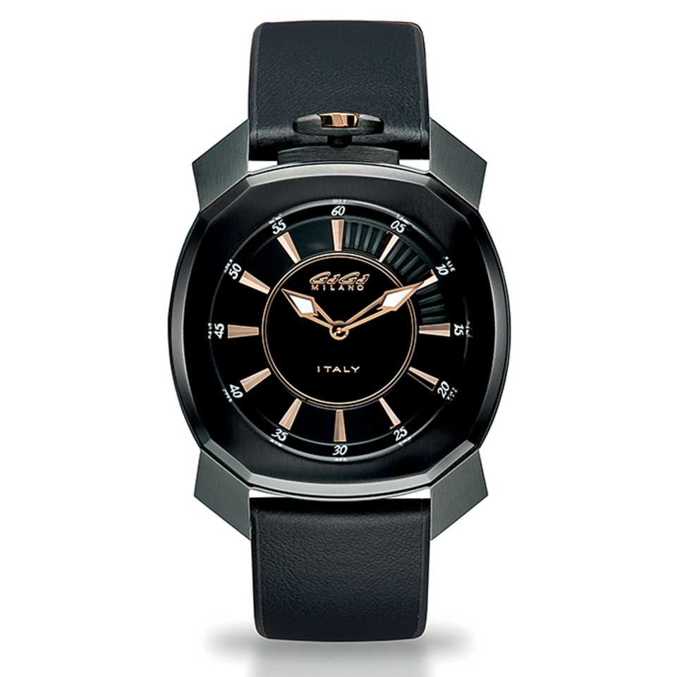 GAGA' MILANO - OROLOGIO FRAME ONE PVD NERO 7052FR01K0FLBM0