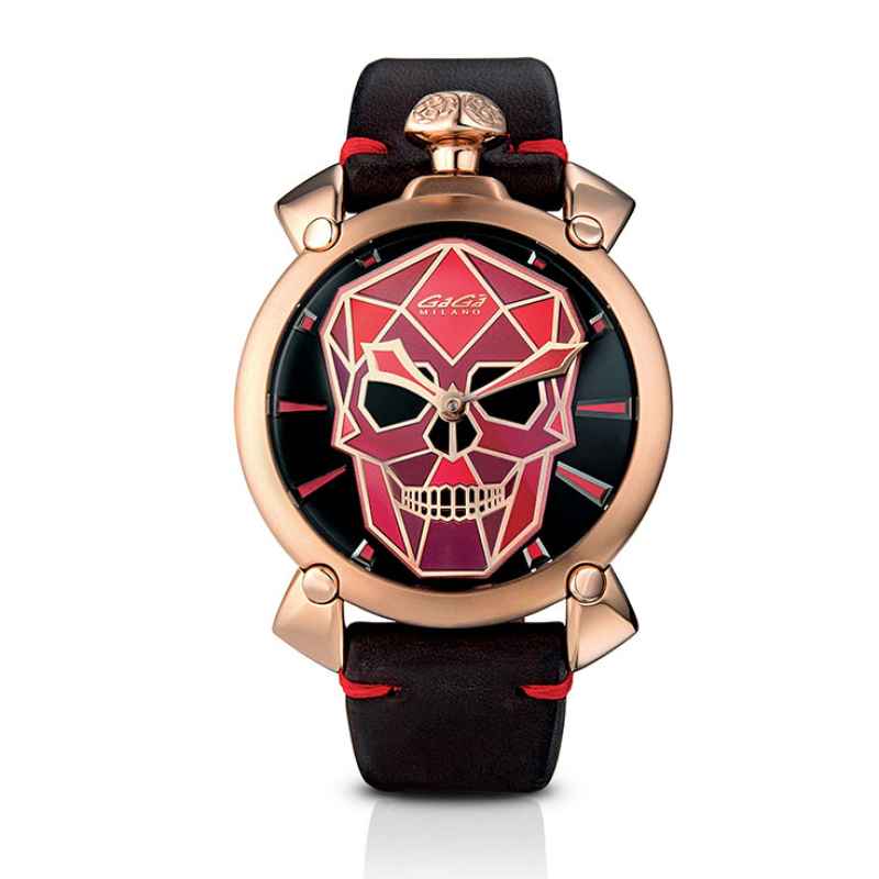 GAGA' MILANO - OROLOGIO BIONIC SKULL 48 MM - PLACCATO ORO ROSA