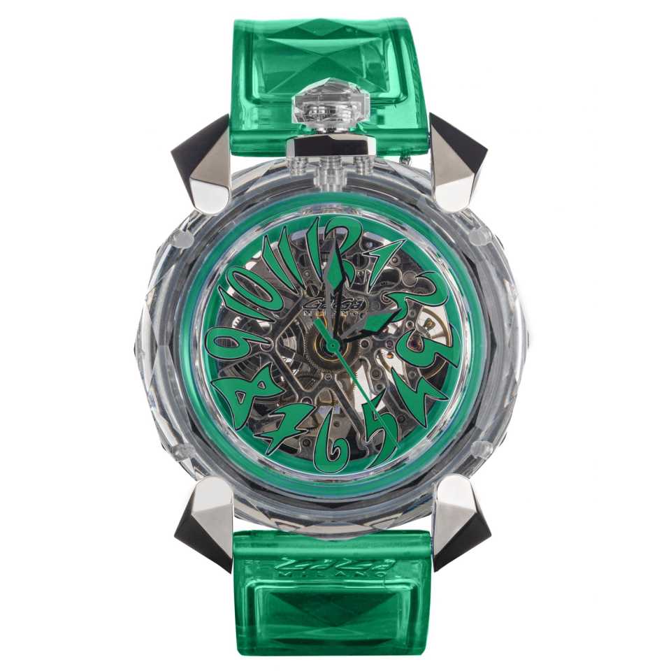 GAGA' MILANO - CRYSTAL 8063CY01UGSRBK0 GREEN WATCH