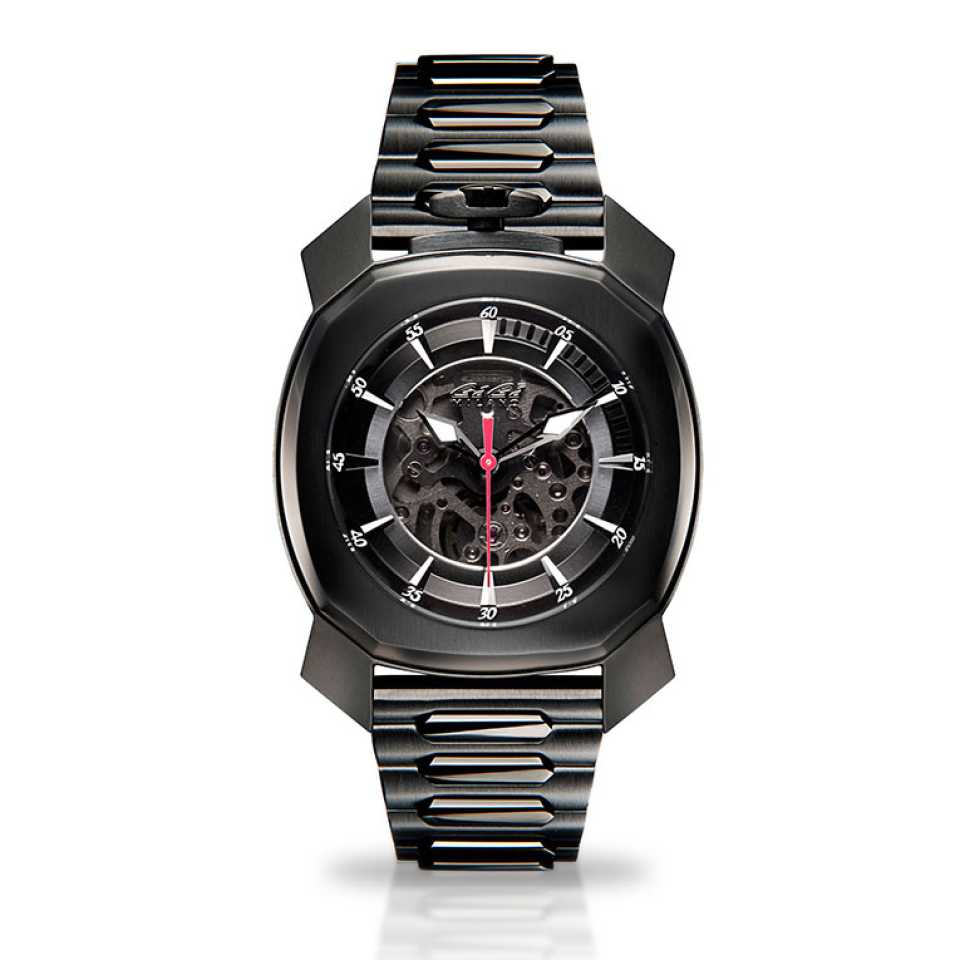 GAGA' MILANO -  OROLOGIO FRAME ONE - PVD NERO AUTOMATICO