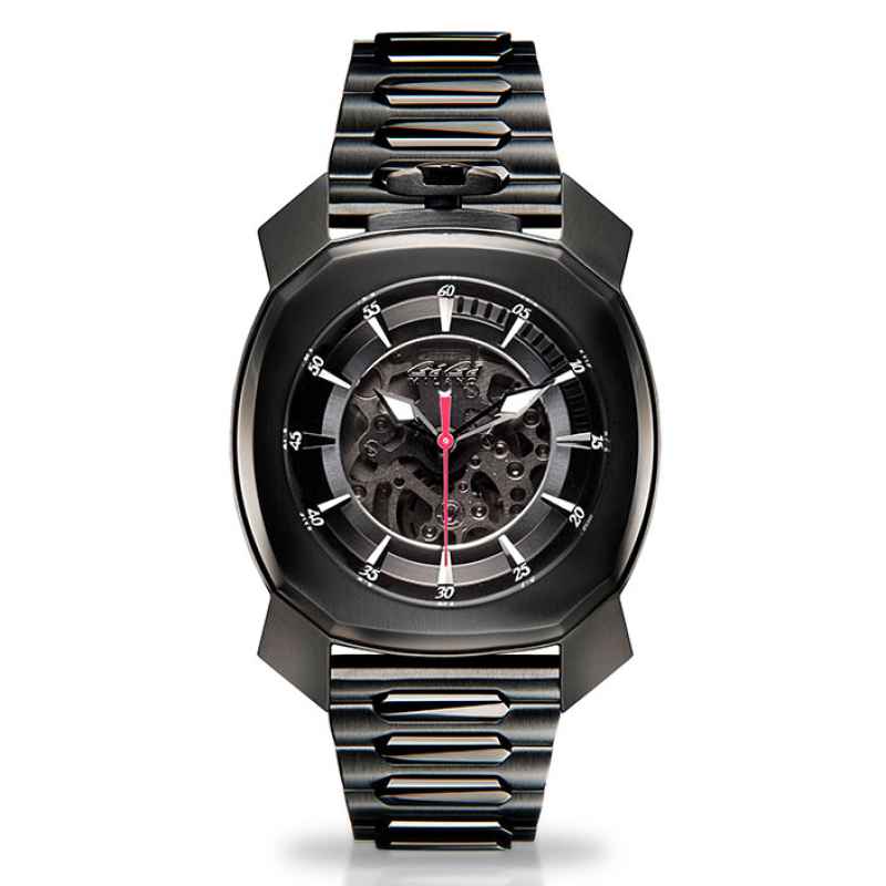 GAGA' MILANO - OROLOGIO FRAME ONE PVD NERO 7072FR01K0STSK0