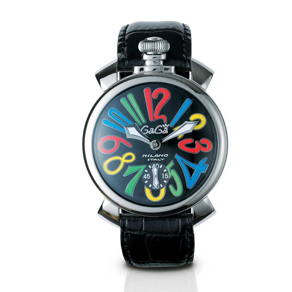 GAGA' MILANO - OROLOGIO MANUALE 48 MM - AUTOMATICO NERO