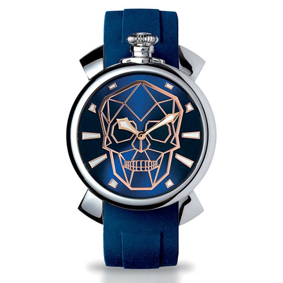GAGA' MILANO - OROLOGIO SLIM 46 MM- BIONIK SKULL 5080ISK02SU0F