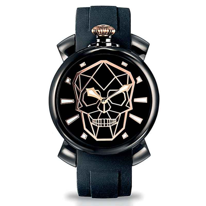 GAGA' MILANO - OROLOGIO SLIM 46 MM- BIONIK SKULL 5082BS01K0SYBK0