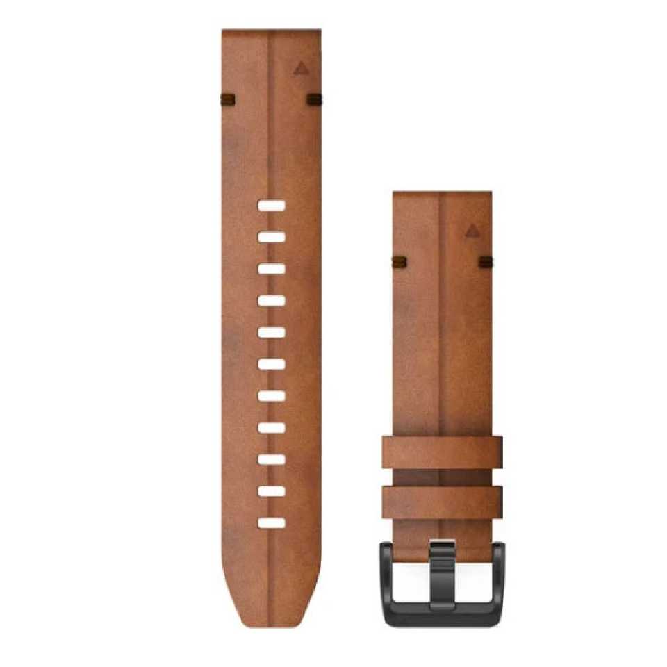 GARMIN -CHESTNUT LEATHER QUICKFIT 22MM BAND