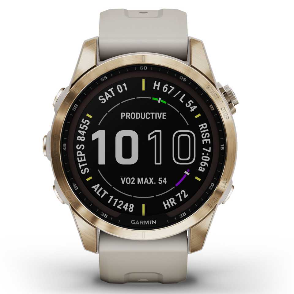 GARMIN - OROLOGIO FENIX 7S SOLAR SAPPHIRE CREAM GOLD TITANIUM & LIGHT SAND 010-02539-21
