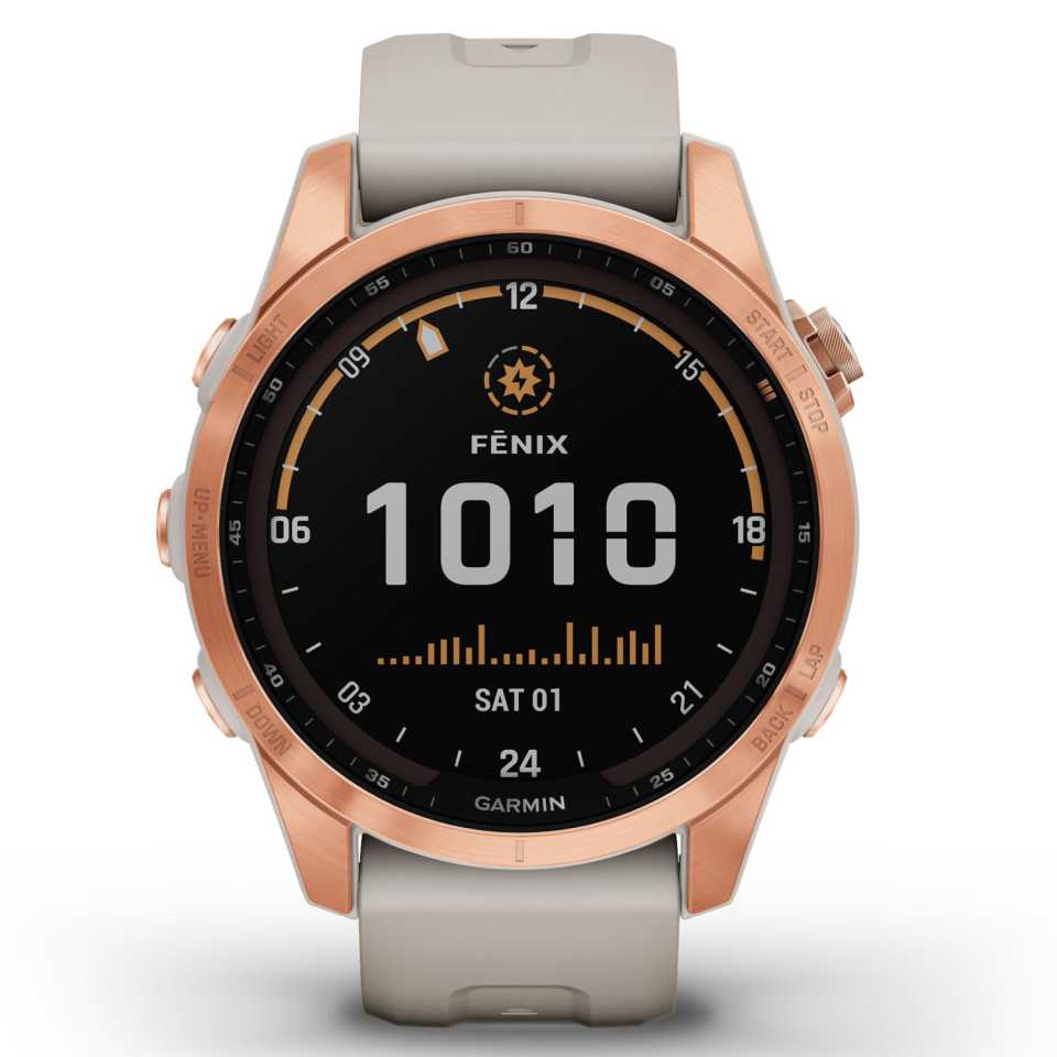 GARMIN - OROLOGIO FENIX 7S SOLAR ROSE GOLD & LIGHT SAND 010-02539-11