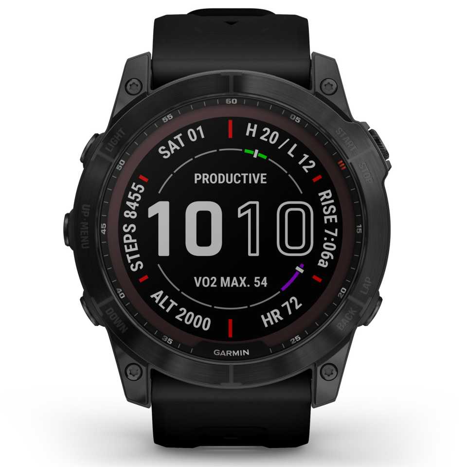 GARMIN - OROLOGIO FENIX 7X SOLAR SAPPHIRE BLACK TITANIUM & BLACK 010-02541-23