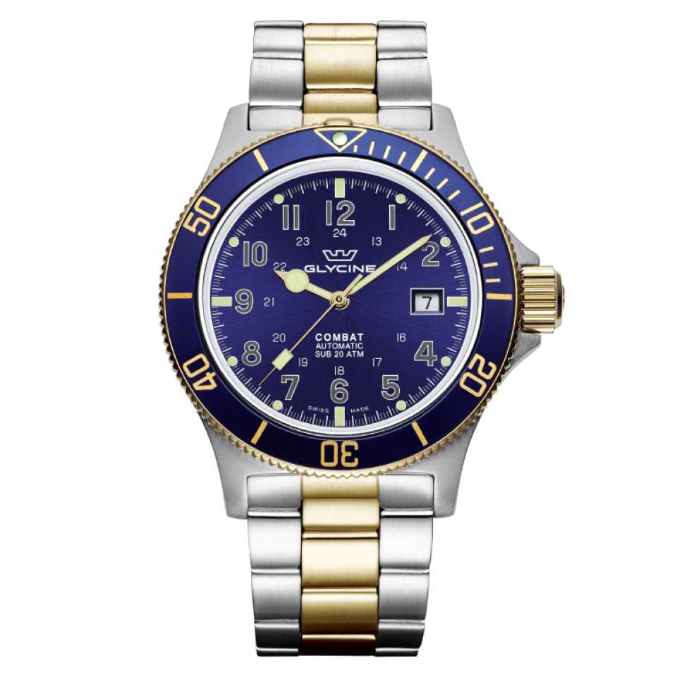 GLYCINE COMBAT SUB TWO TONE Grimoldi Watches