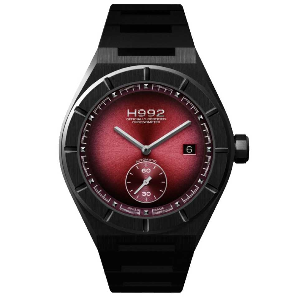 H992 - OROLOGIO H1 BURGUNDY BLACK RUBBER