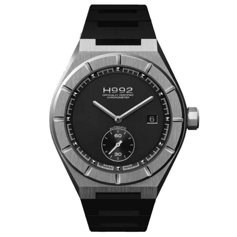 H992 - OROLOGIO H1 BLACK SILVER RUBBER