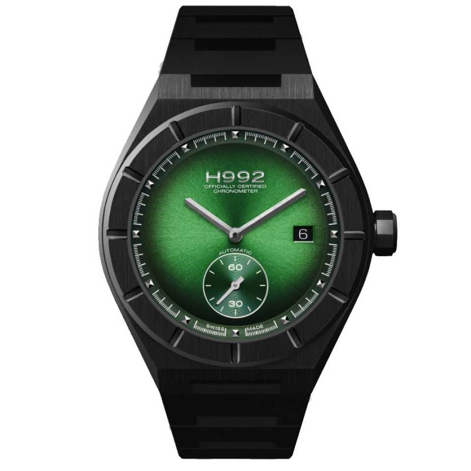 H992 - OROLOGIO H1 GREEN BLACK RUBBER