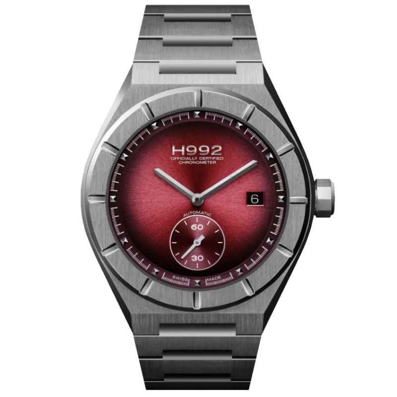 H992 - OROLOGIO H1 BURGUNDY SILVER METAL