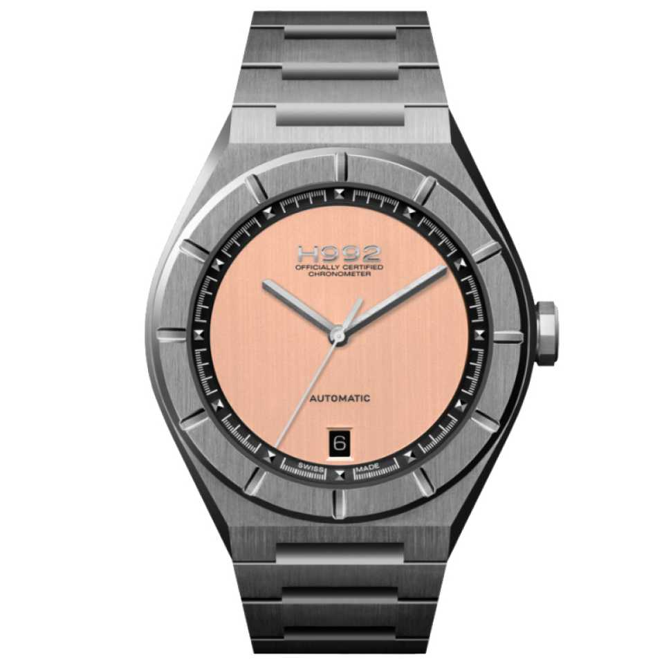H992 - OROLOGIO H2 SALMON / SILVER METAL