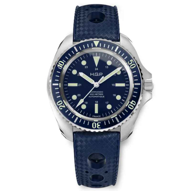 HGP - OROLOGIO DIVER 200M AUTOMATIC COMMANDO BLU GOMMA