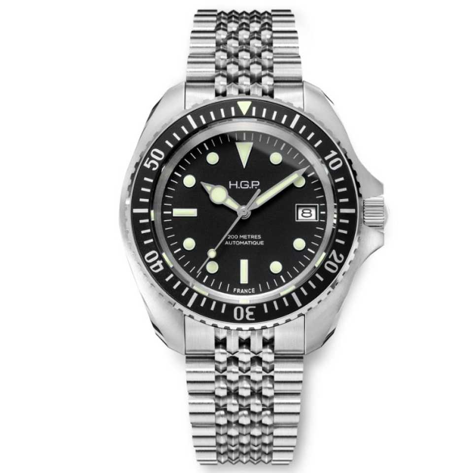 HGP - OROLOGIO SUBACQUEO AUTOMATICO DIVER 200 M NERO
