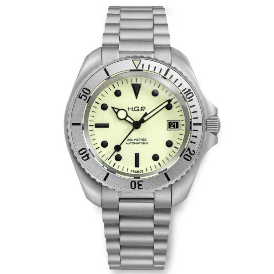 HGP - OROLOGIO SUBACQUEO AUTOMATICO NIGHT DIVER 200 M FULL LUME