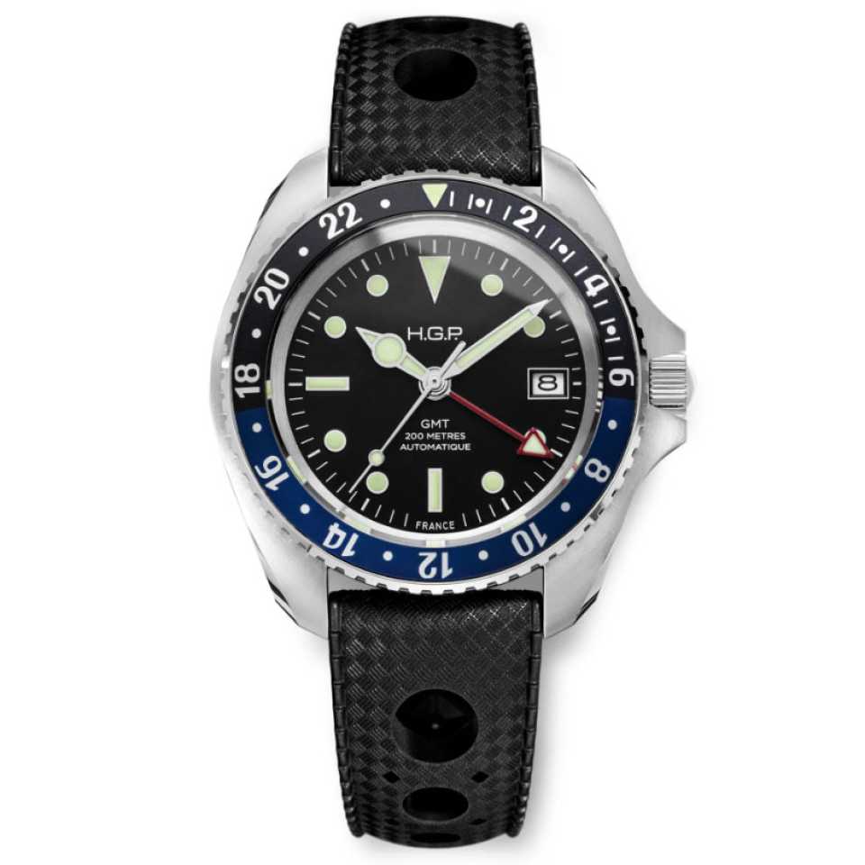 HGP - OROLOGIO DIVER GMT 200M AUTOMATICO GMT RUBBER BATMAN