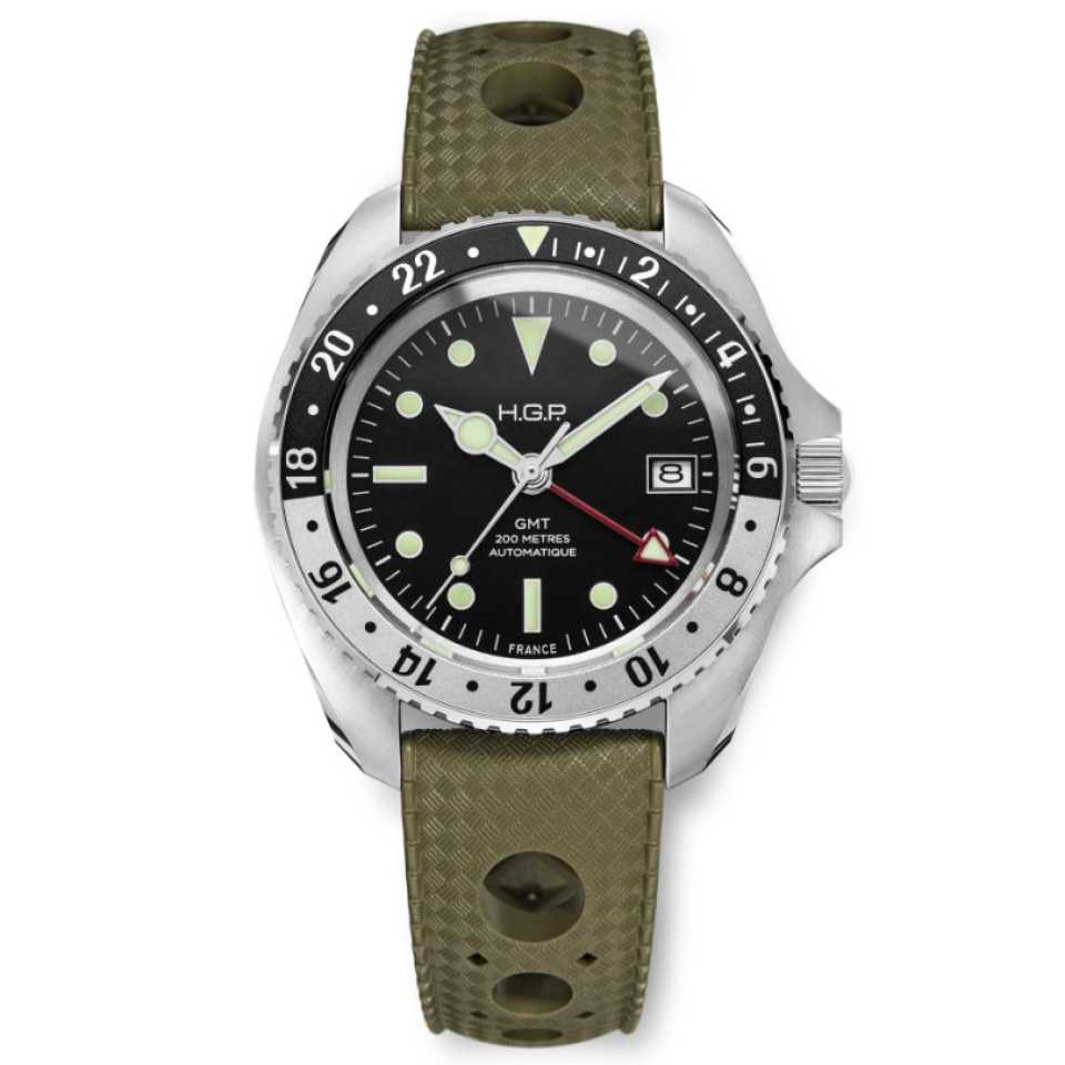 HGP - OROLOGIO DIVER GMT 200M AUTOMATICO GOMMA GMT 