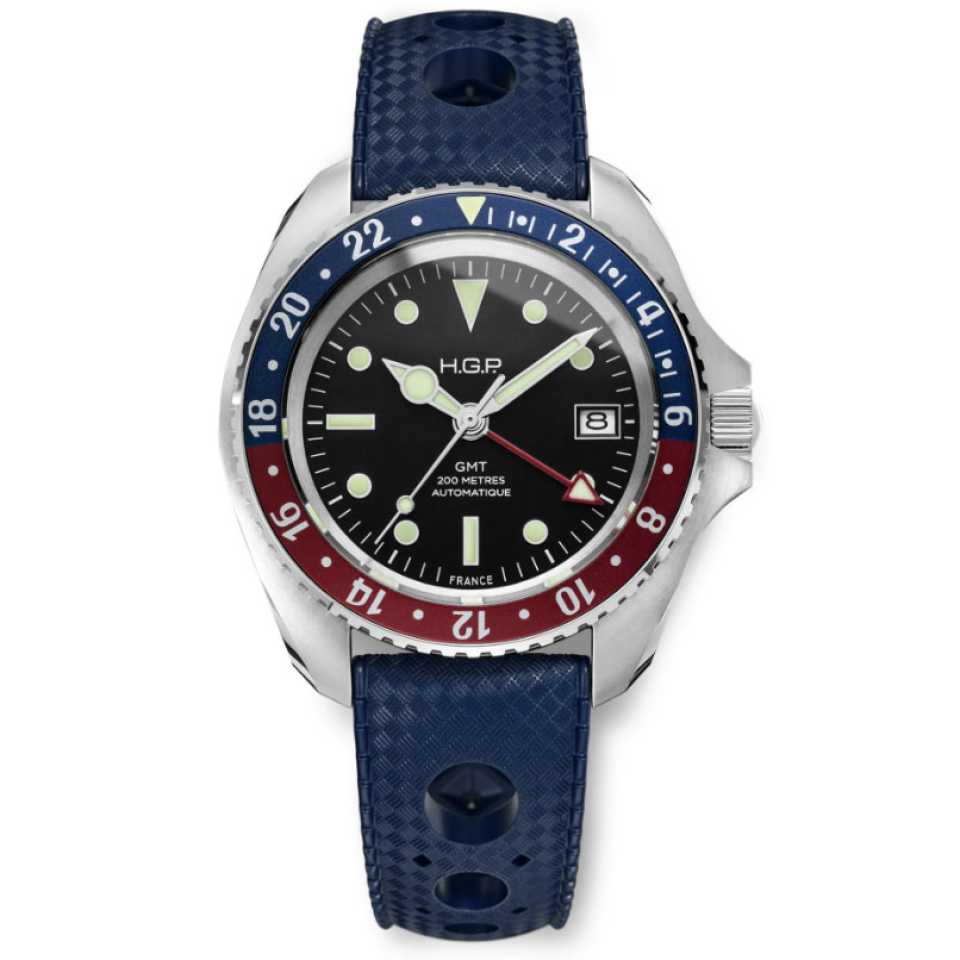 HGP - OROLOGIO DIVER GMT 200M AUTOMATICO GMT GOMMA PEPSI