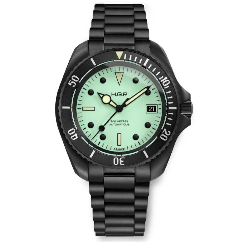 HGP - OROLOGIO SUBACQUEO AUTOMATICO NIGHT DIVER 200 M FULL LUME
