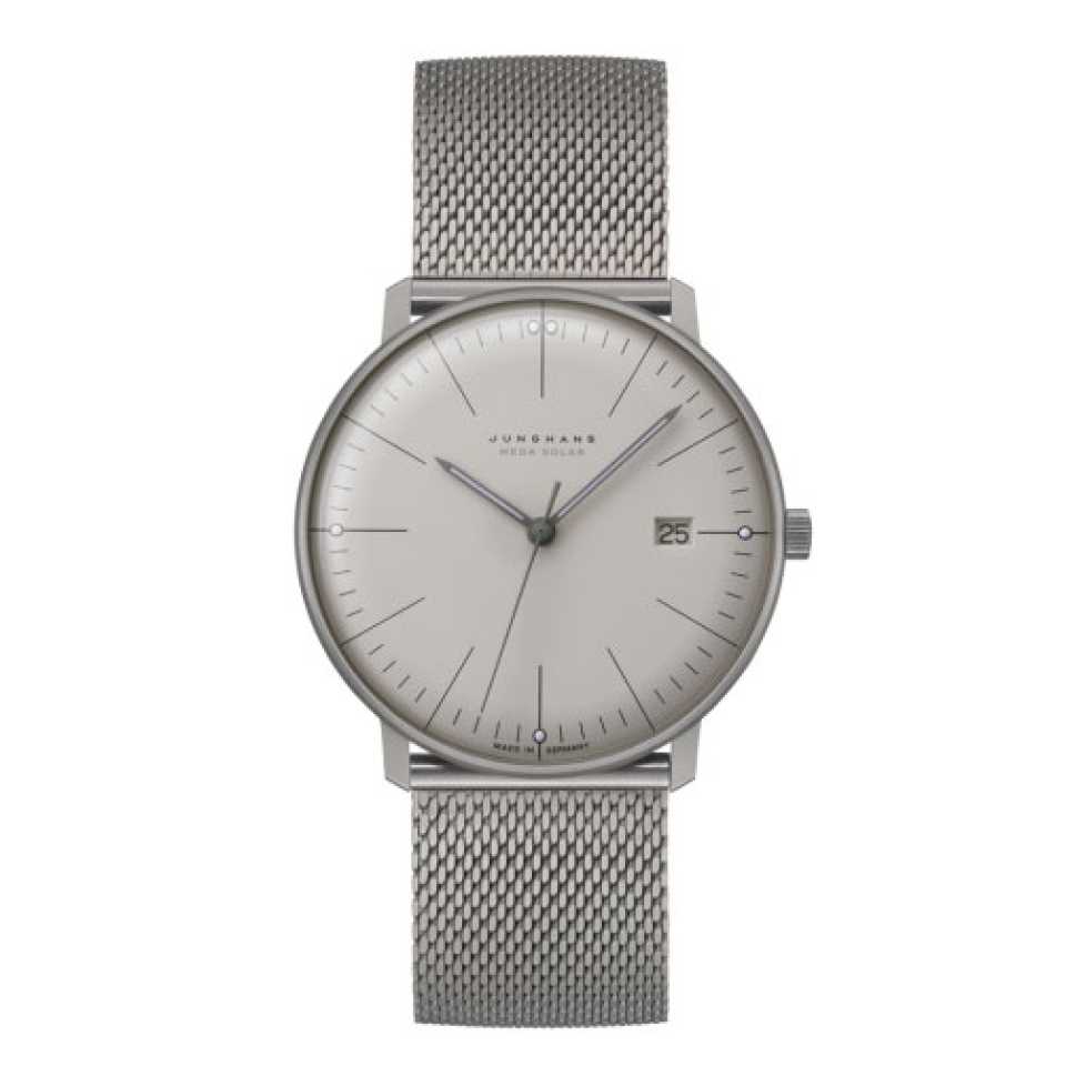 JUNGHANS - OROLOGIO MAX BILL MEGA SOLAR MAGLIA MILANESE