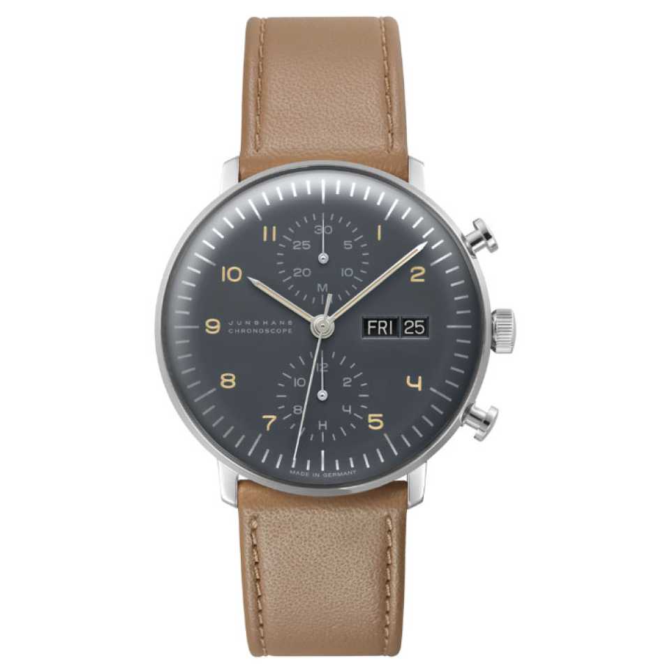 JUNGHANS - MAX BILL CHRONOSCOPE ENGLISH DATE WATCH 027/4501.05