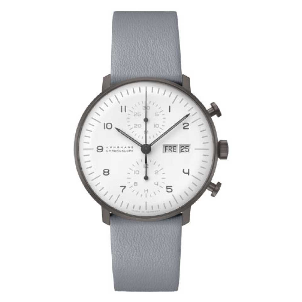 JUNGHANS - OROLOGIO MAX BILL CHRONOSCOPE BIANCO / GRIGIO