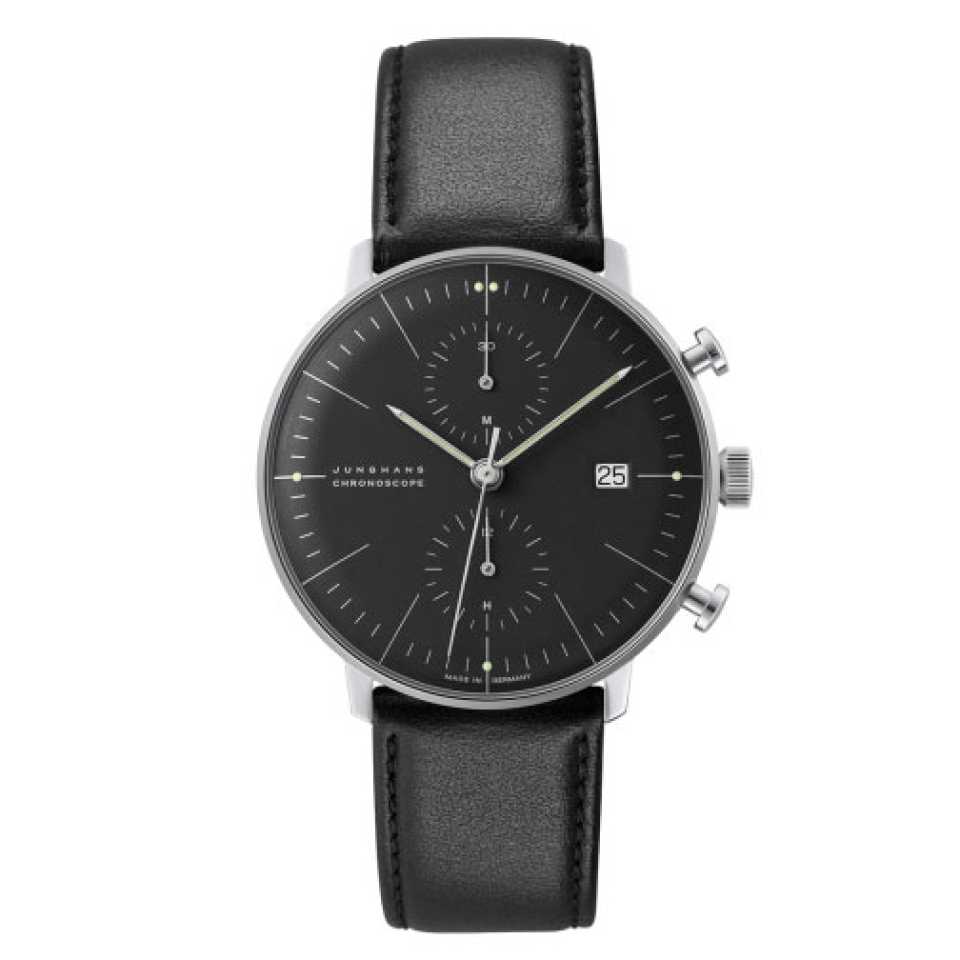 JUNGHANS - OROLOGIO MAX BILL CHRONOSCOPE QUADRANTE NERO
