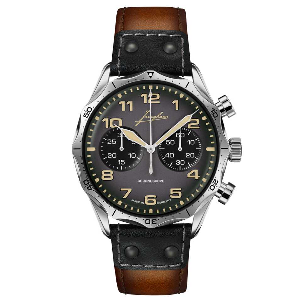 JUNGHANS - PILOT CHRONOSCOPE 027/3493.00 WATCH
