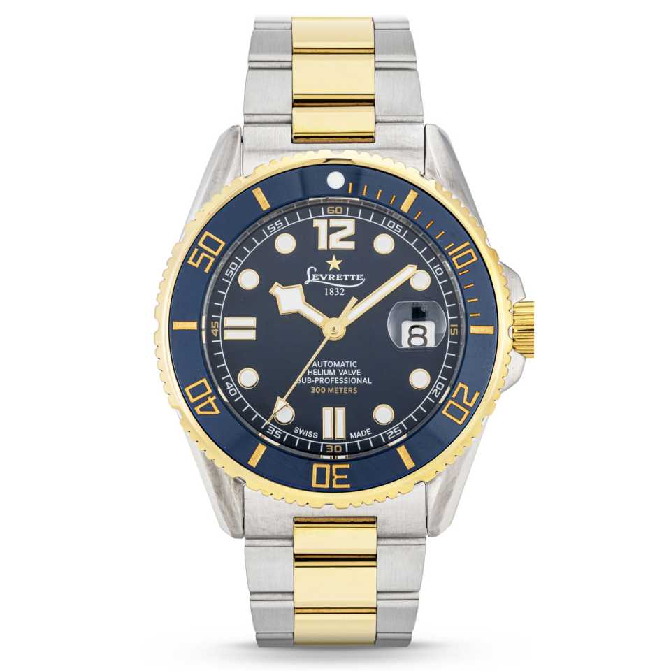 LEVRETTE - OROLOGIO LEVMASTER SUB-PROFESSIONAL 300 HELIUM VALVE 7004.21B.B62.B21
