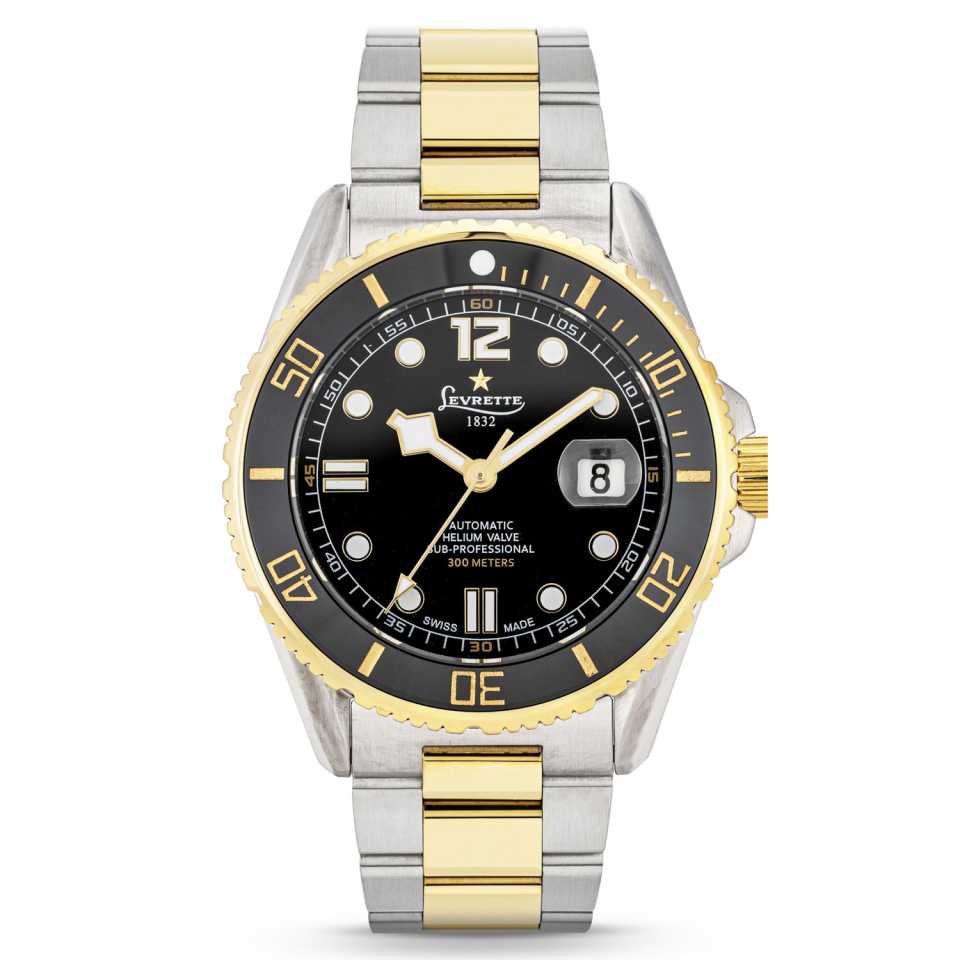 LEVRETTE - OROLOGIO LEVMASTER SUB-PROFESSIONAL 300 HELIUM VALVE 7004.21K.K62.B21