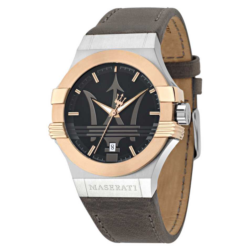MASERATI - OROLOGIO POTENZA NERO / ORO / MARRONE